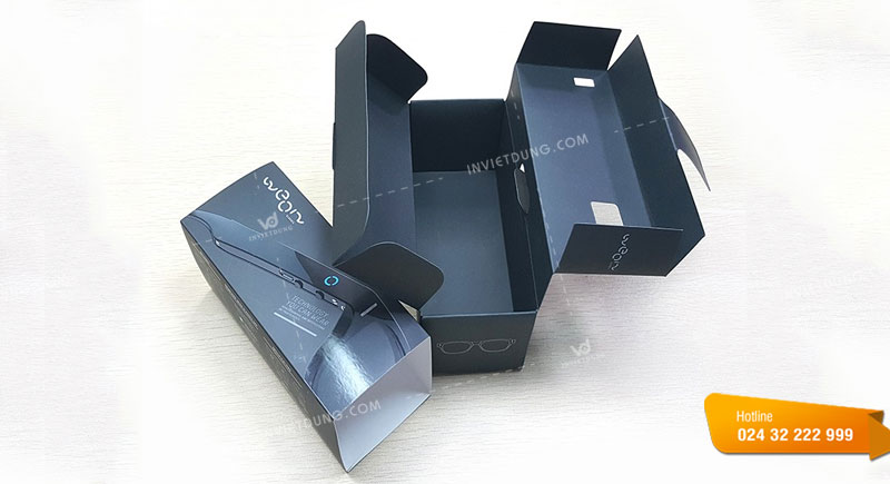 Hộp giấy đựng mắt kính nắp gài