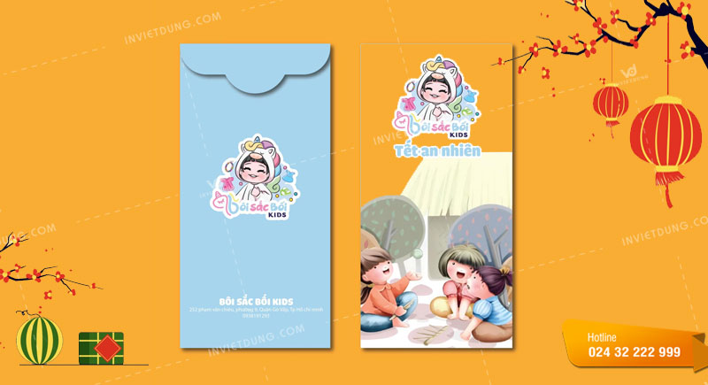 Mẫu bao lì xì Tết Bôi Sắc Bối Kids