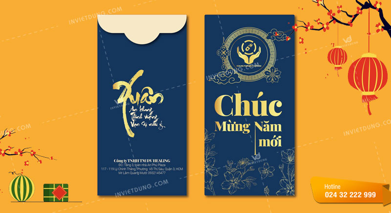 Mẫu bao lì xì Tết Công ty TM DV HEALING