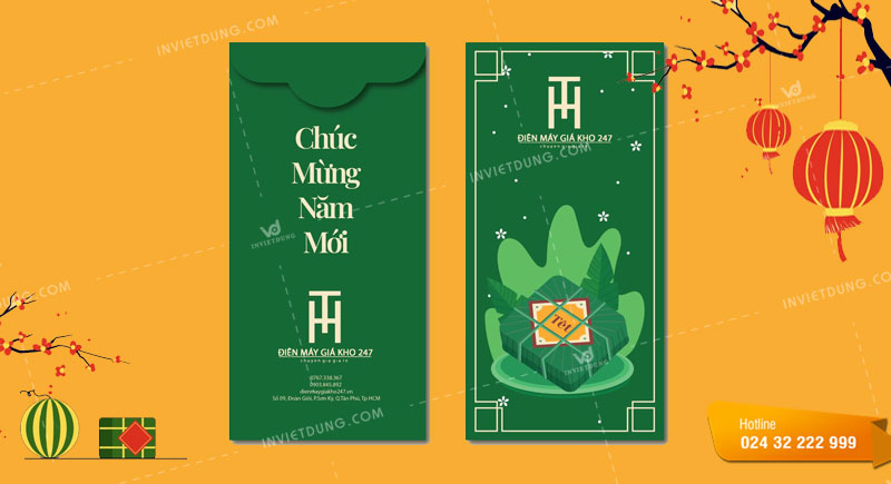 Mẫu bao lì xì Tết do In Việt Dũng thiết ké và in ấn