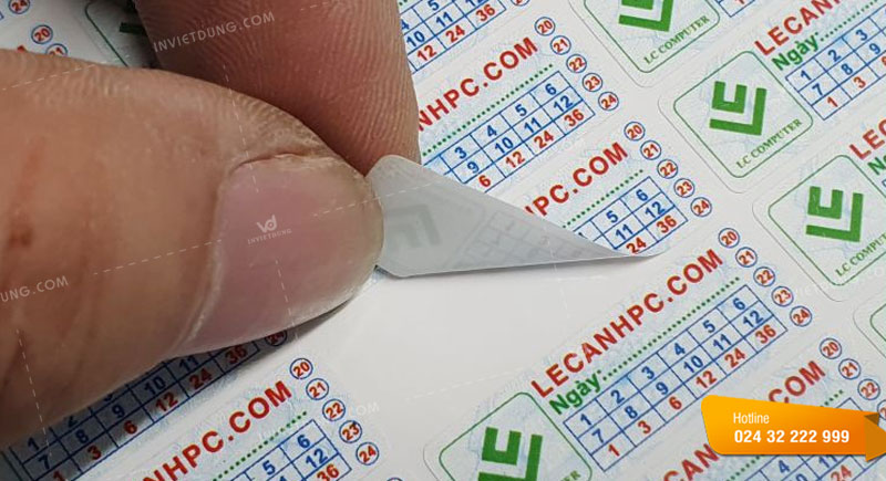 Mẫu tem bảo hành dán máy tính độc đáo do In Việt Dũng thiết kế và in ấn