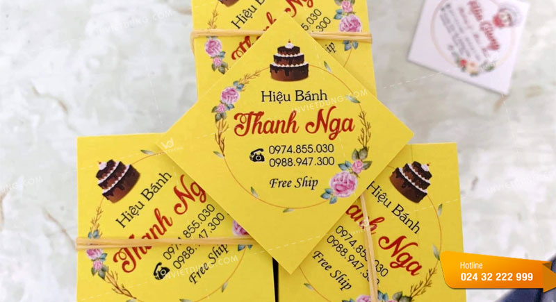 Mẫu tem nhãn dán hiệu bánh Thanh Nga
