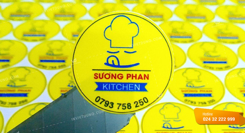 Mẫu tem decal nhựa dán bánh kẹo
