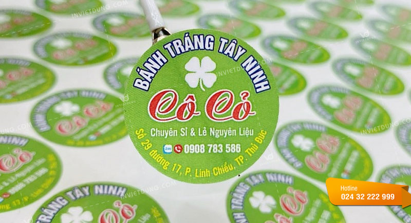 Những lưu ý cần biết khi đặt in tem bánh tráng trộn