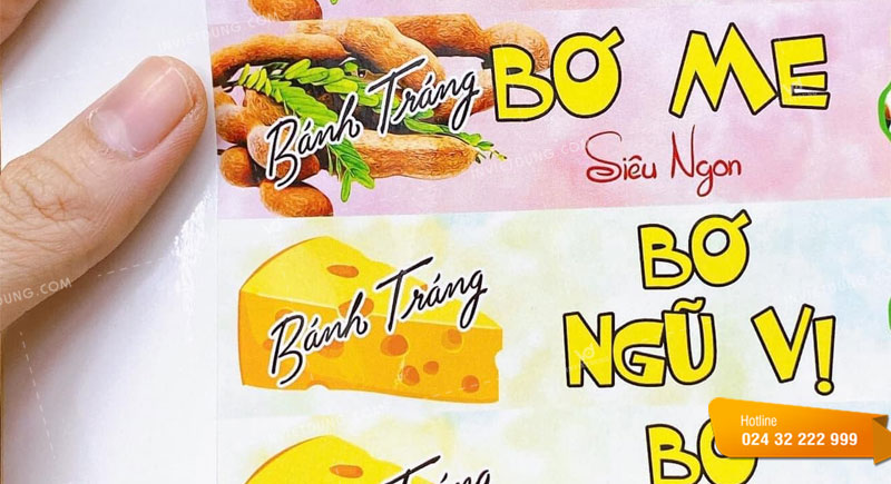 Mẫu tem nhãn bánh tráng trộn siêu ngon