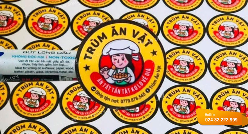 Mẫu tem nhãn bánh tráng trộn thiết kế độc đáo