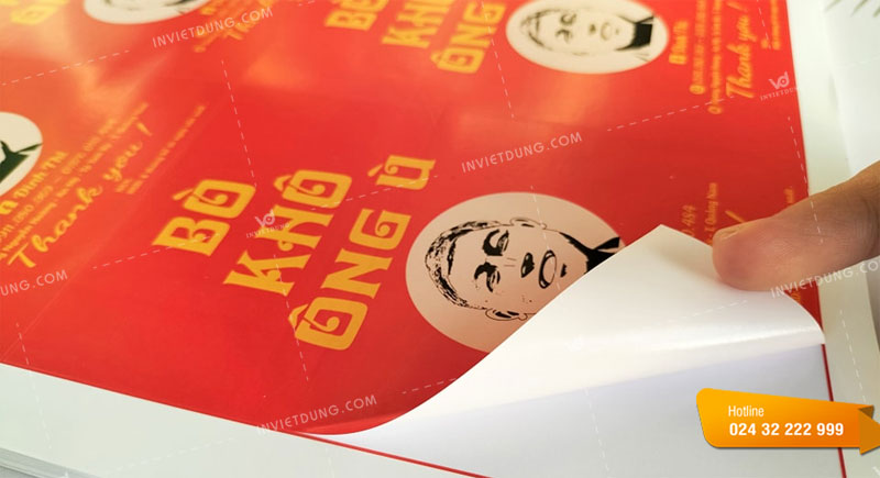Mẫu tem nhãn dán bò khô đẹp