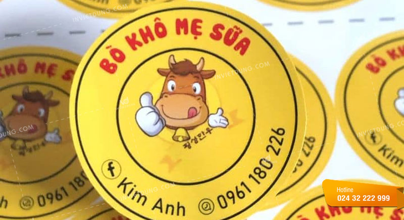 Mẫu tem nhãn dán bò mẹ sữa