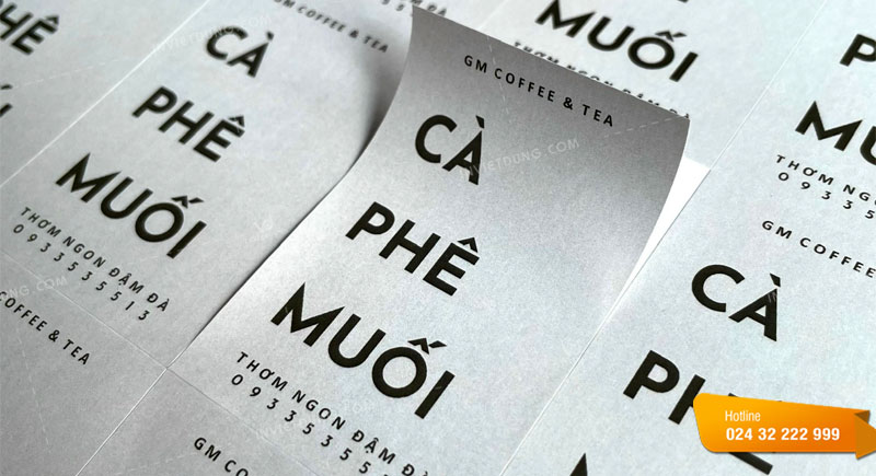 Mẫu tem nhãn cà phê muối