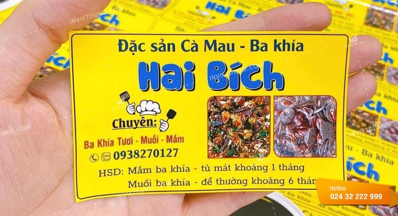 Tem nhãn dán quà đặc sản được làm từ chất liệu gì?