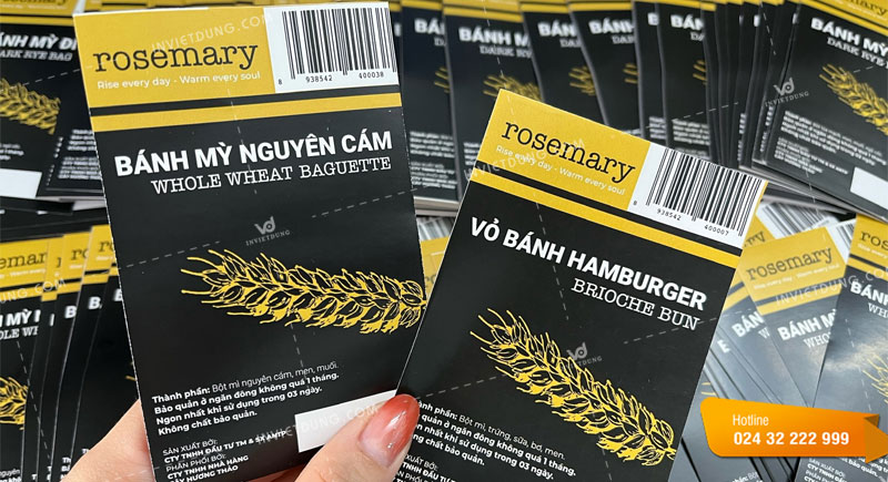 Mẫu tem nhãn dán sản phẩm đặc sản bánh mì