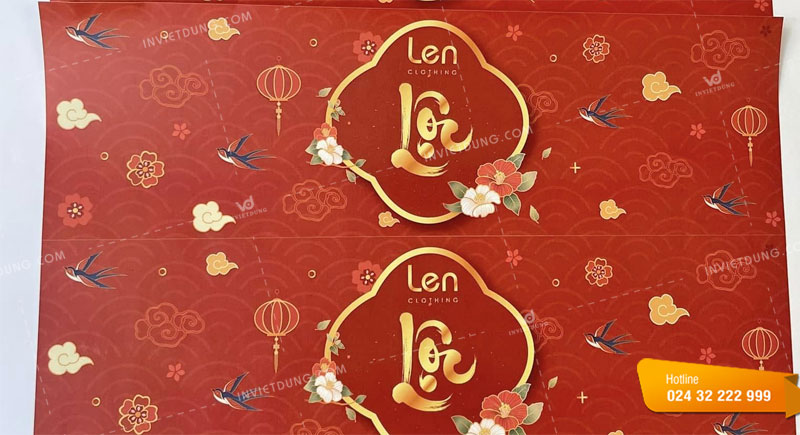 Mẫu tem decal dán quà Tết đẹp