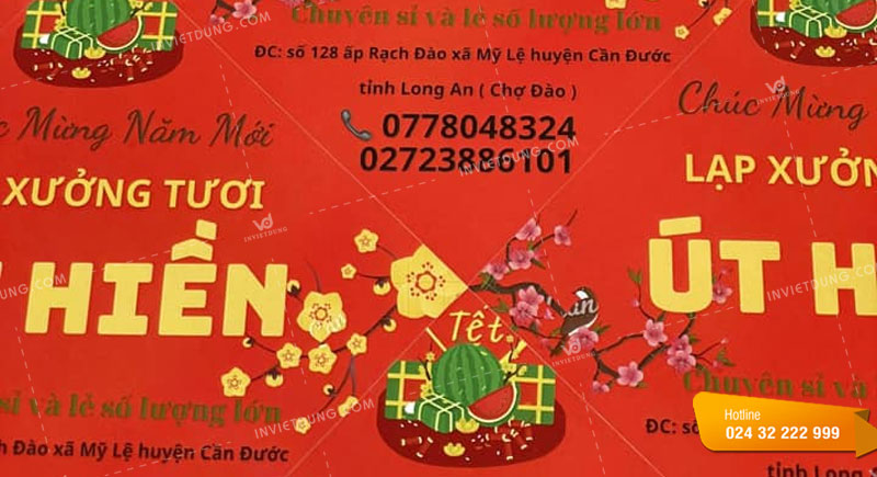 Mẫu tem decal dán quà Tết thiết kế đẹp sang trọng