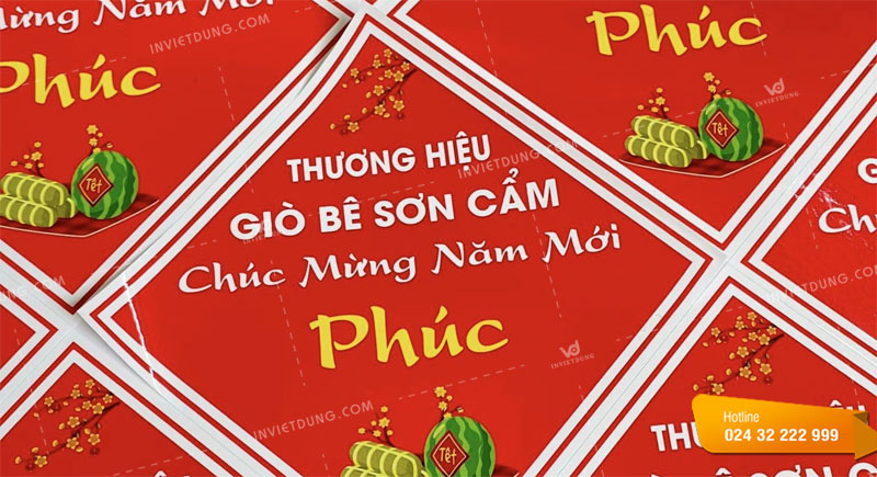 Mẫu tem decal dán quà Tết đặc sản