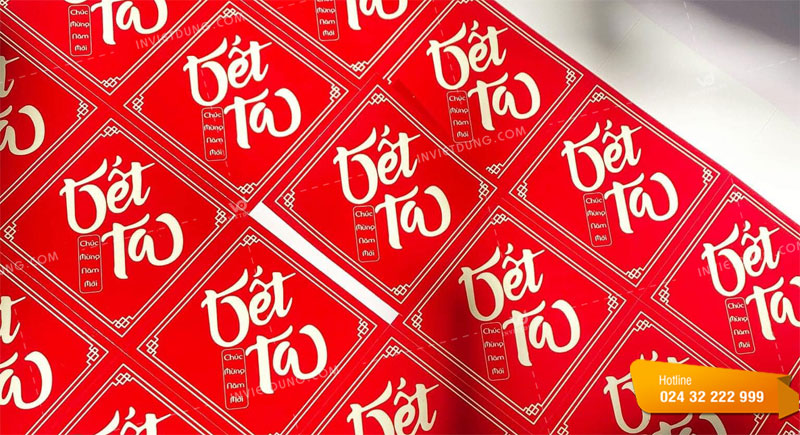 Mẫu tem decal dán quà Tết thiết kế độc đáo