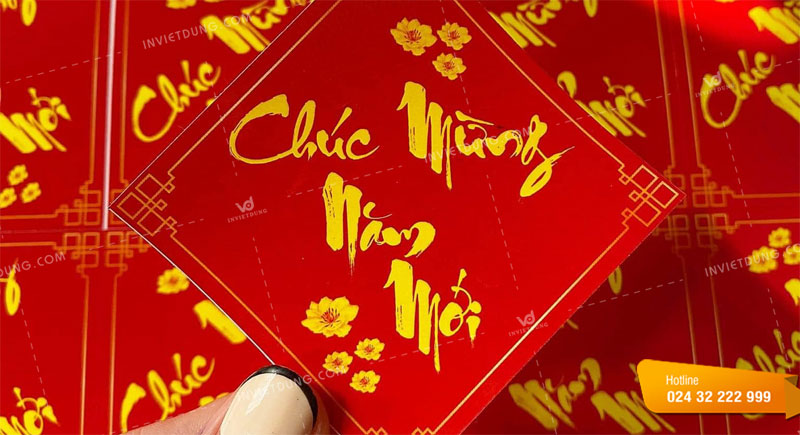 Mẫu tem decal dán quà Tết chúc mừng năm mới