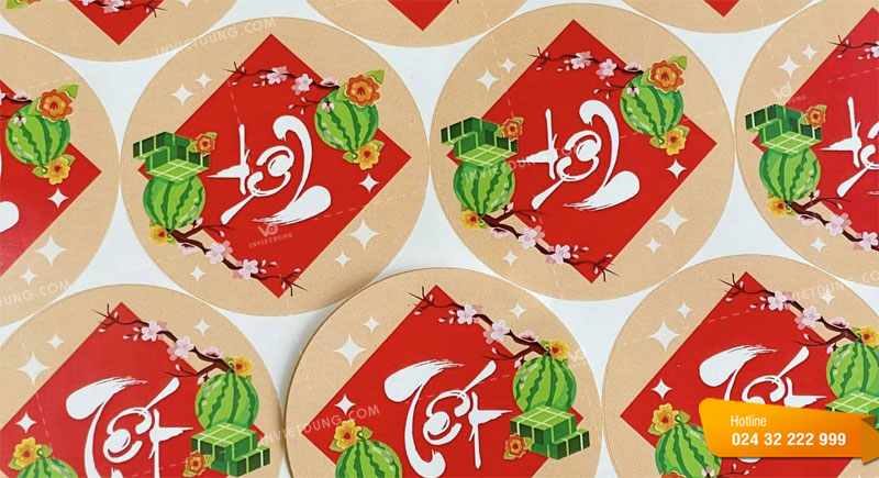 Mẫu tem dán quà Tết đẹp ấn tượng