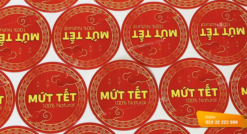 Mẫu tem dán mứt quà Tết 