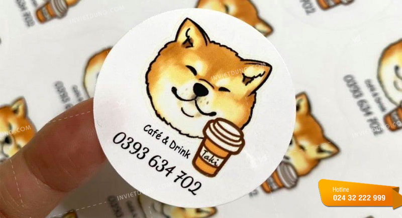 Mẫu tem nhãn decal dán trà sữa thiết kế độc đáo