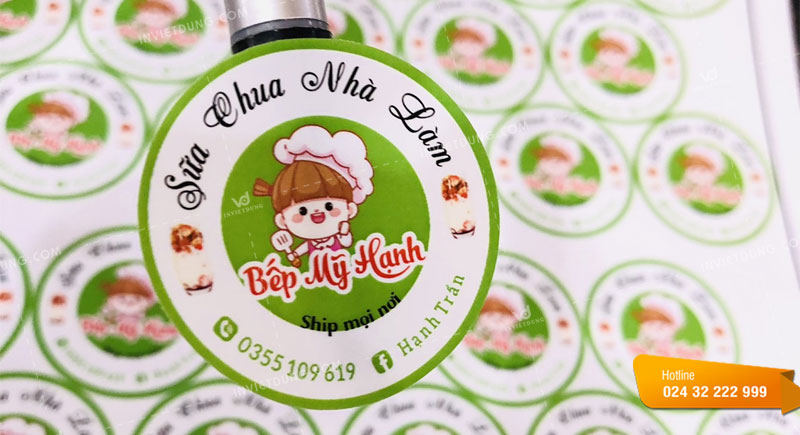 Mẫu tem nhãn decal dán trà sữa độc đáo