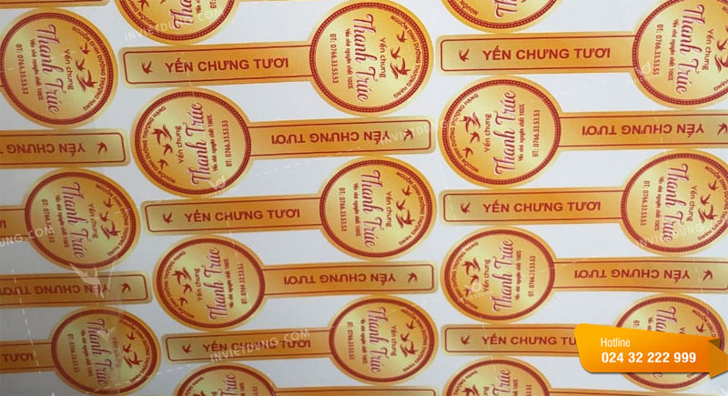 Mẫu tem nhãn dán yến sào tươi