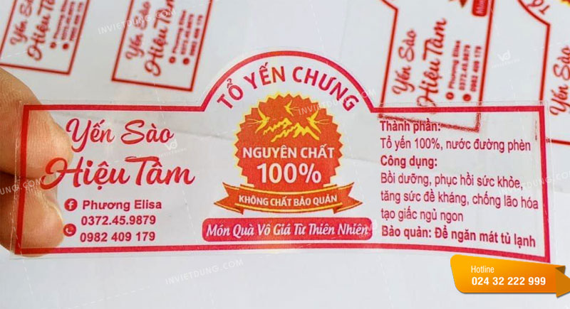 Kích thước tem nhãn hình chữ nhật