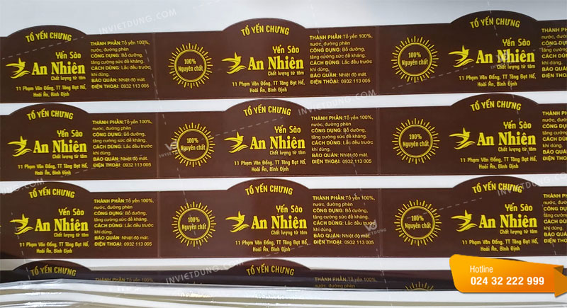 Mẫu tem nhãn dán yến sào An Nhiên