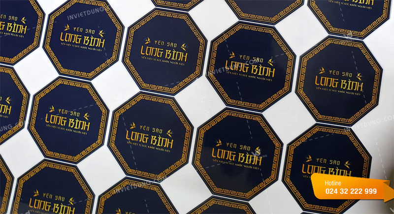 Mẫu tem nhãn dán yến sào Long Bình