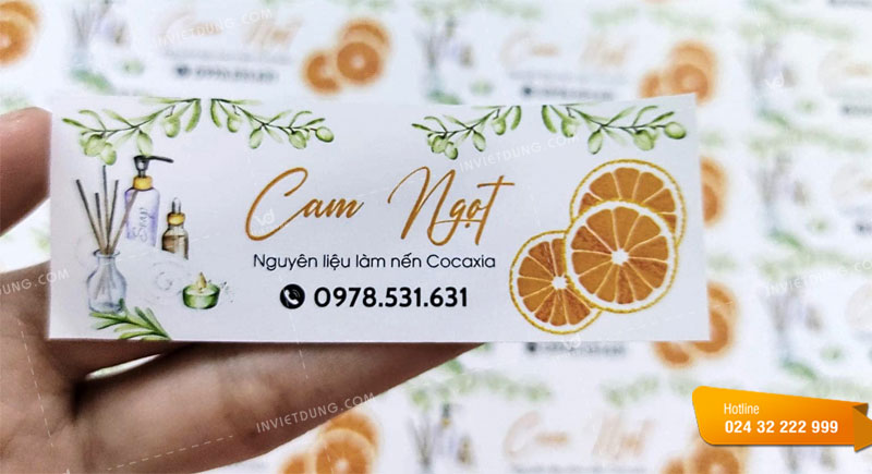 Mẫu tem nhãn hoa quả, trái cây cam ngọt