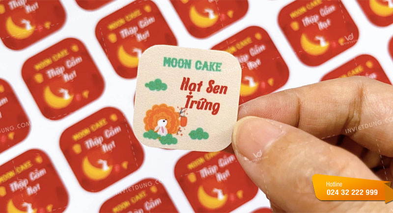 Mẫu tem nhãn dán hạt sen trứng