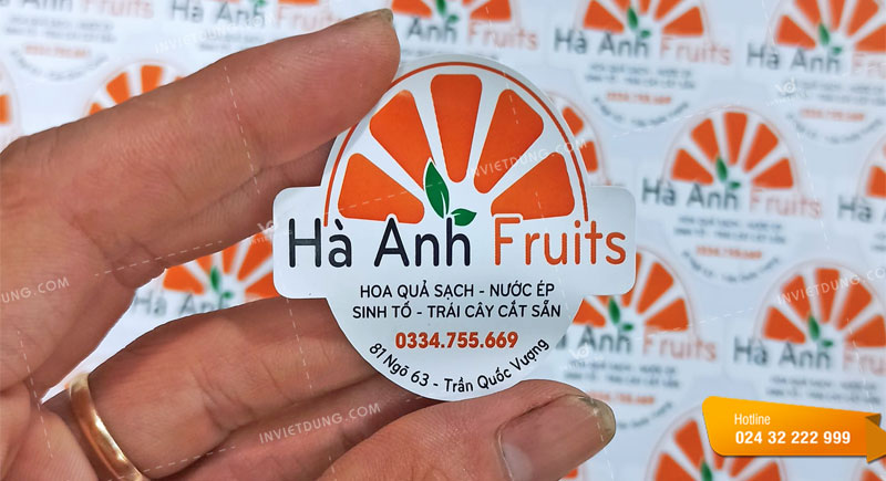 Tem nhãn hiệu dán hoa quả, trái cây