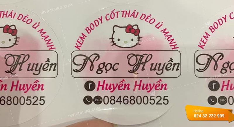 Mẫu tem nhãn kem body Ngọc Huyền