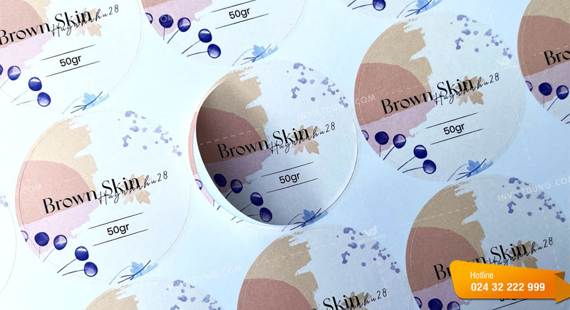 Mẫu tem nhãn kem body Brown Skin