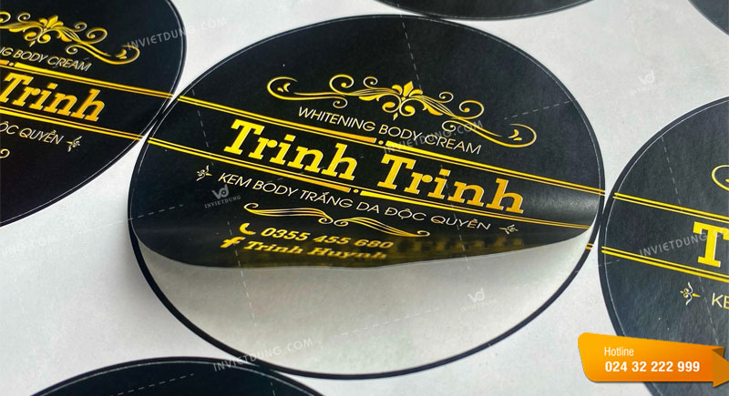 Mẫu tem nhãn kem body Trinh Trinh