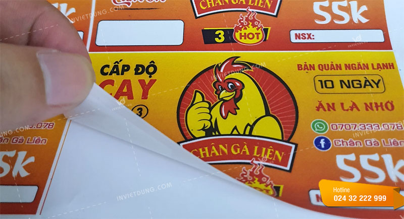 Mẫu tem nhãn thực phẩm chân gà