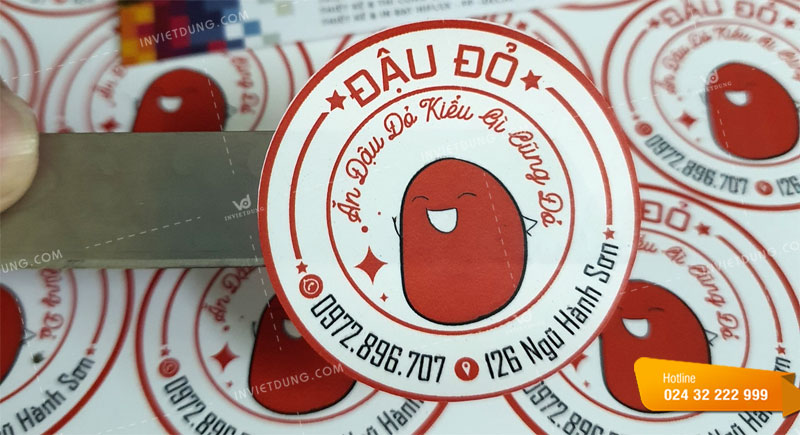 Mẫu tem nhãn thực phẩm đậu đỏ