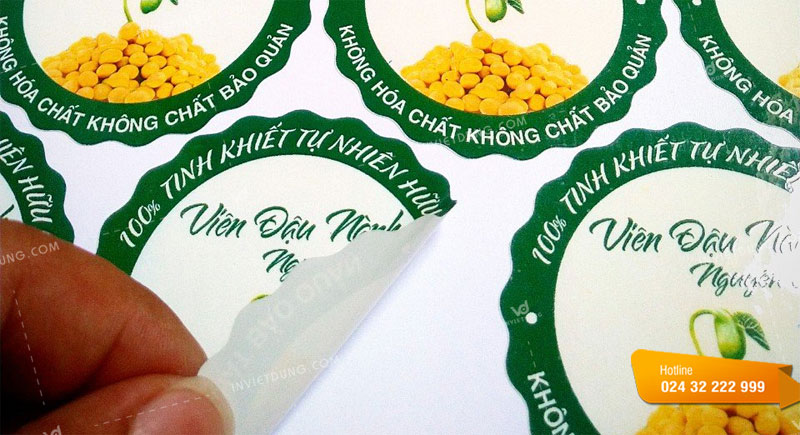 Mẫu tem nhãn thực phẩm viên đậu nành