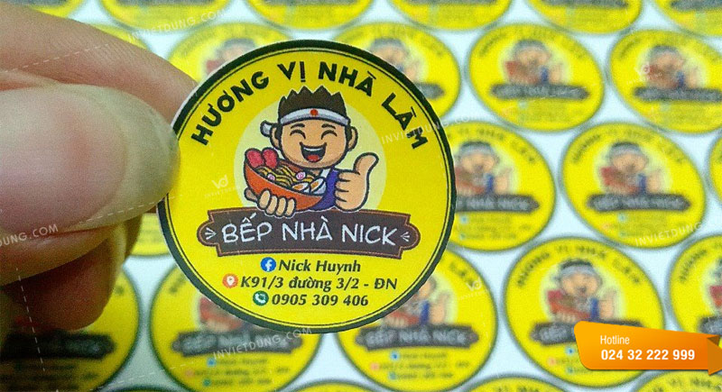 Mẫu tem nhãn thực phẩm bếp nhà Nick