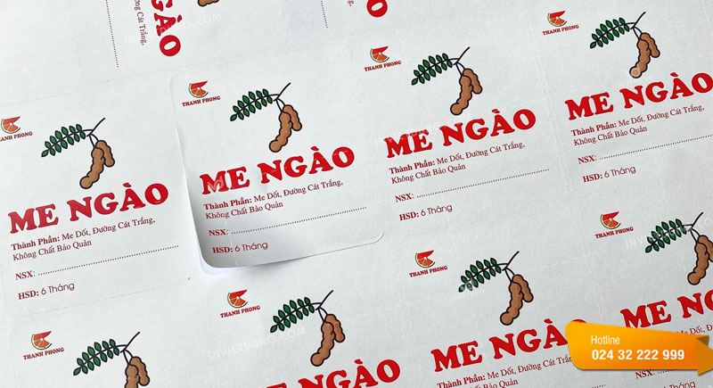 Mẫu tem nhãn thực phẩm me ngào