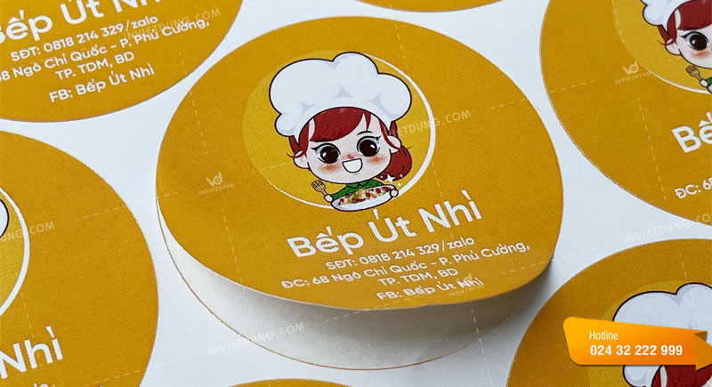 Mẫu tem nhãn thực phẩm hạt điều bếp Út Nhì