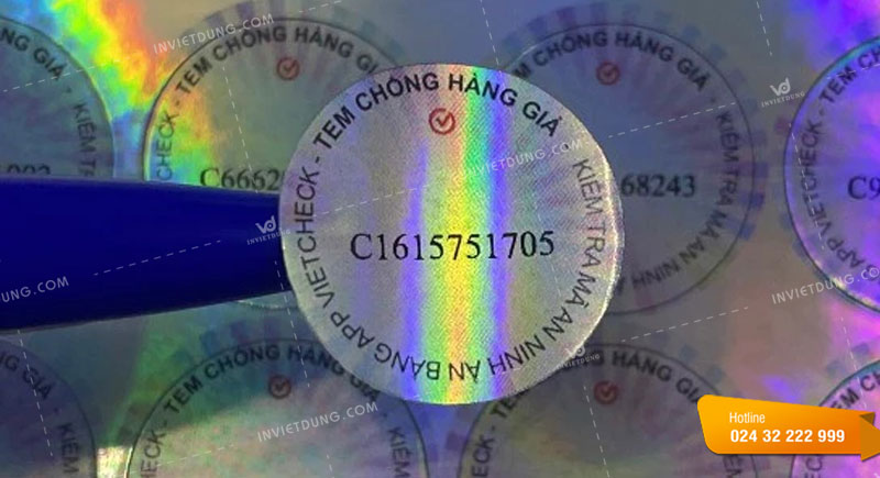 Mẫu tem niêm phong chống hàng giả dán hộp thuốc