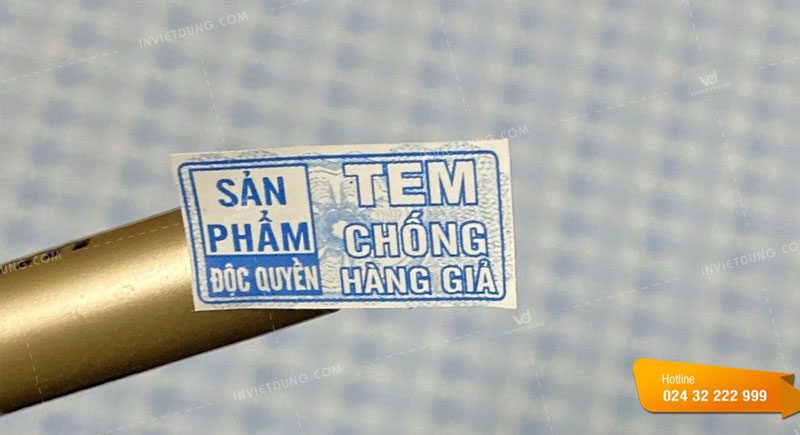 Mẫu tem niêm phong chống hàng giả dán máy tính