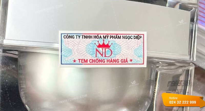 Mẫu tem niêm phong chống hàng giả in ấn theo yêu cầu