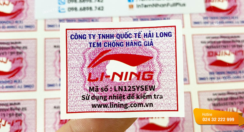 Mẫu tem niêm phong chống hàng giả dán chai lọ mỹ phẩm