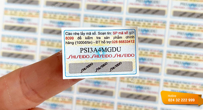 Mẫu tem niêm phong thiết kế độc quyền dán mỹ phẩm