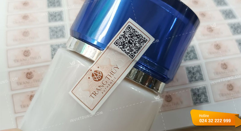 Mẫu tem niêm phong dán nắp chai mỹ phẩm