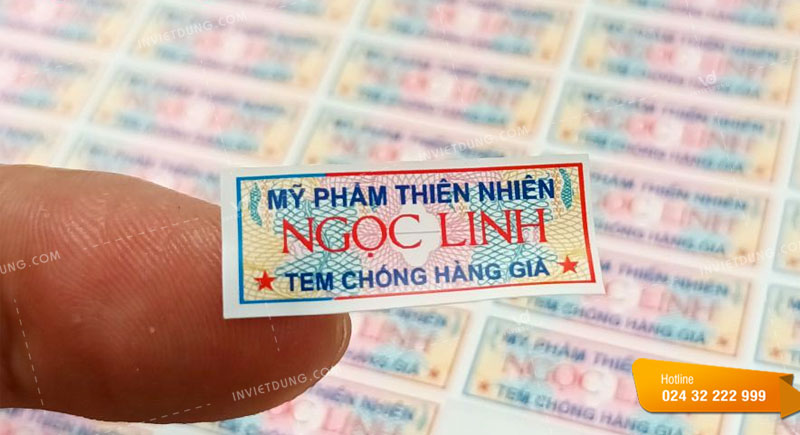 Mẫu tem mỹ phẩm thiên nhiên Ngọc Linh