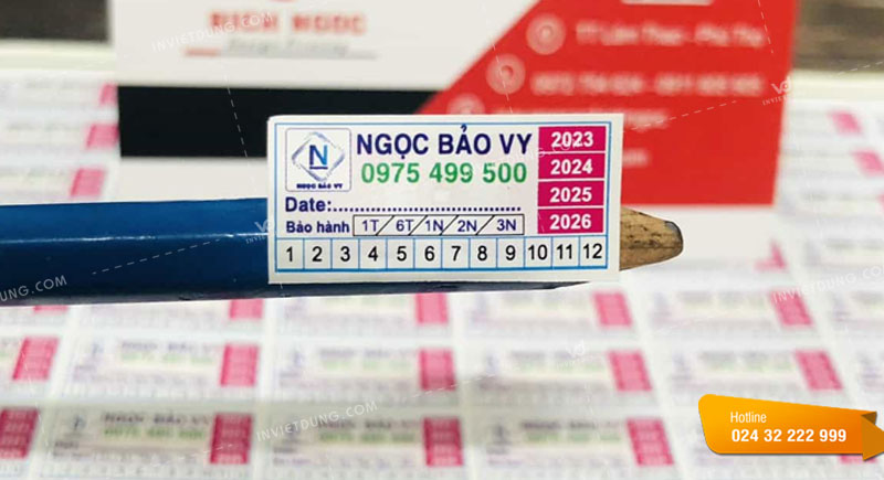 Mẫu tem bảo hành mỹ phẩm độc đáo
