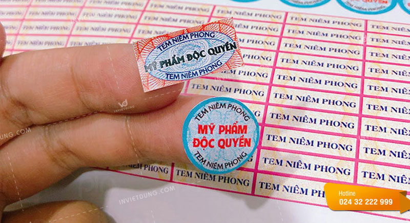 Mẫu tem vỡ độc quyền cho thương hiệu mỹ phẩm