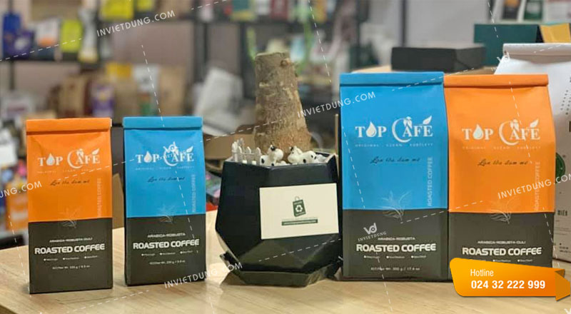 Túi giấy gấp miệng đựng cà phê